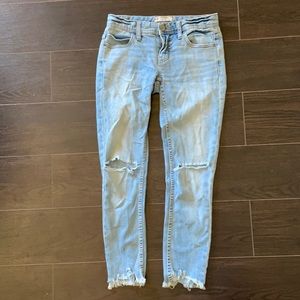 Free People Light Ripped Jeans